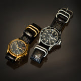 NATOベルトクロコダイルブラック(シルバー)