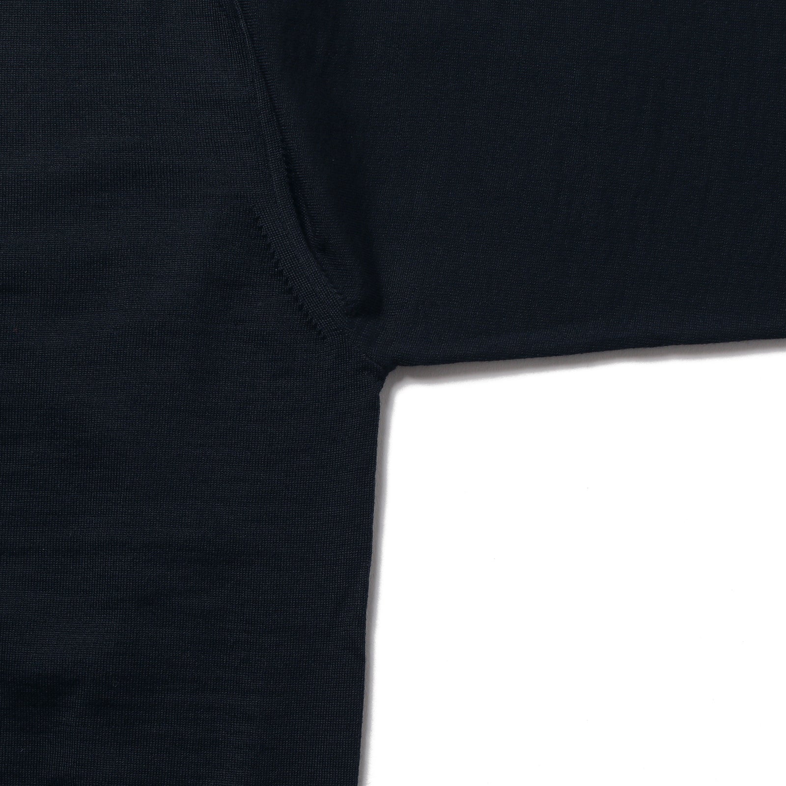 nomiamo（ノミアモ）33ゲージウールモックネックニット ネイビー