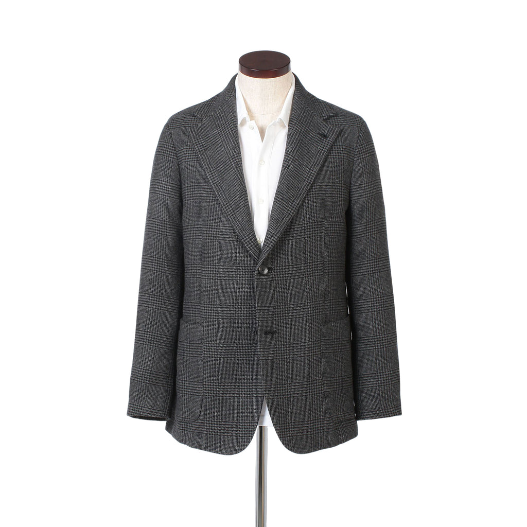 Finjack ブラック カシミヤグアナコ　ジャケット　サイズ46 Finjack (フィンジャック) グアナコカシミヤ ブラックジャケット