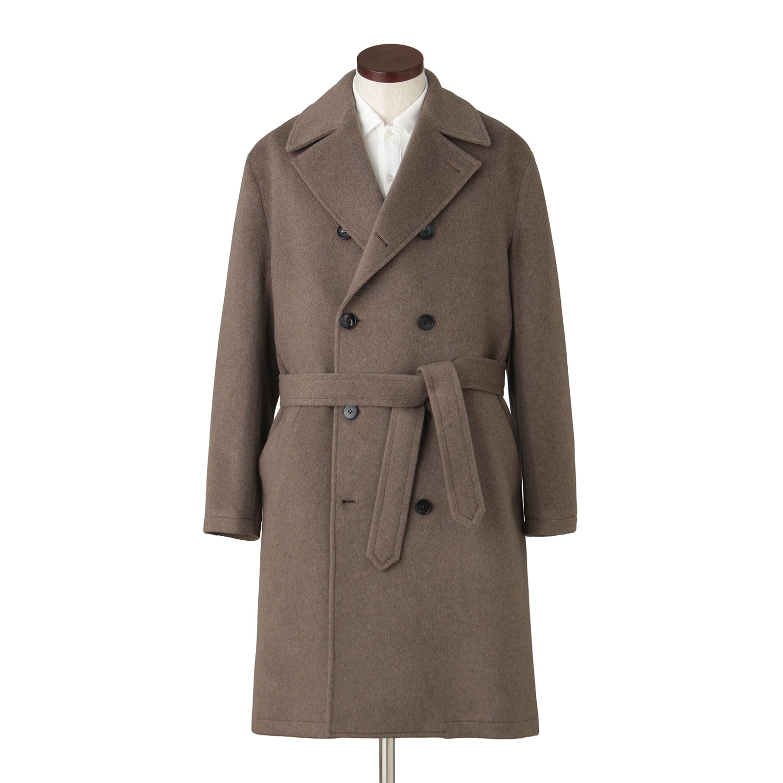 Finjack（フィンジャック）カシミヤダブルチェスターコート グレージュ