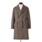 カシミヤダブルチェスターコート グレージュ