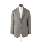 【3/26（木）19:00販売開始予定】ドンゴロスリネン ヘリンボーン ジャケット グレー