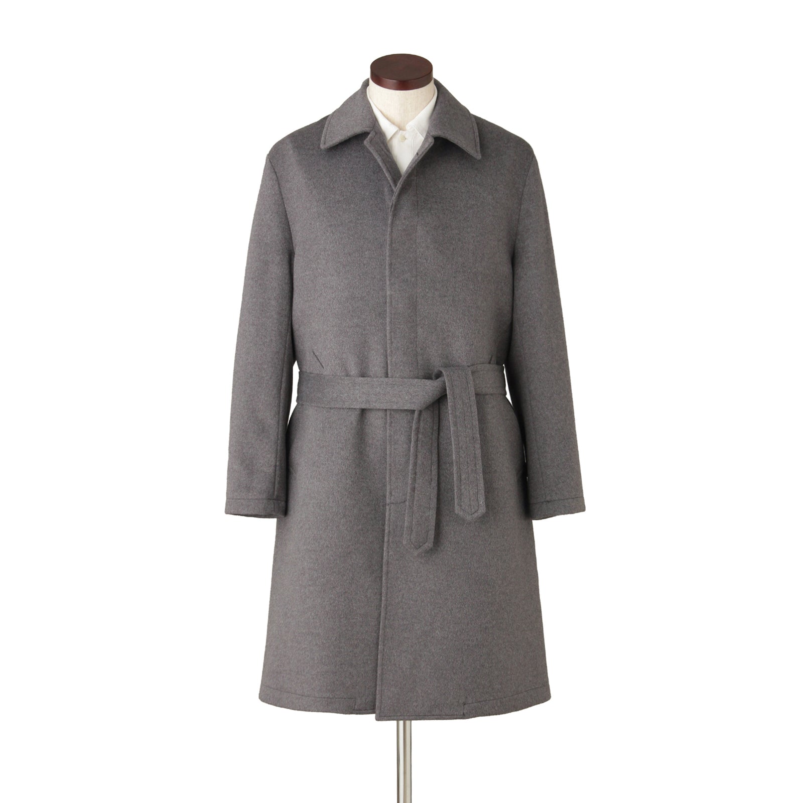 Finjack カシミア ダブルフェイス ベルテッド バルカラー コート Finjack (フィンジャック) Cashmere Double Face Belted coat