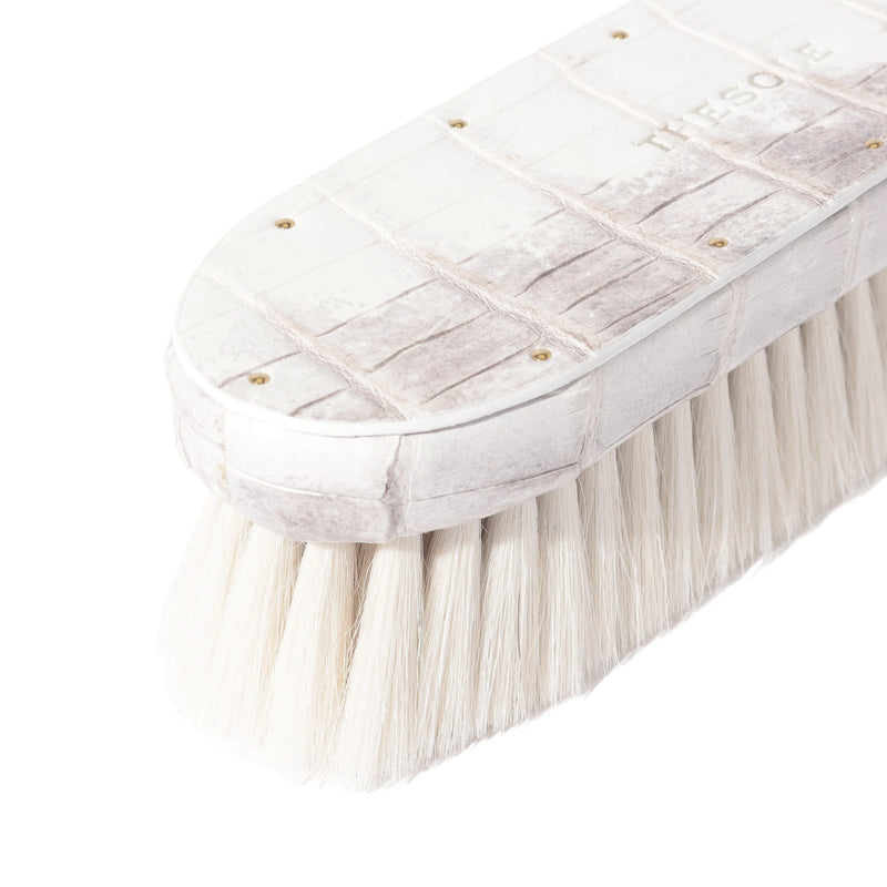 山羊毛 鰐革洋服ブラシ ヒマラヤ