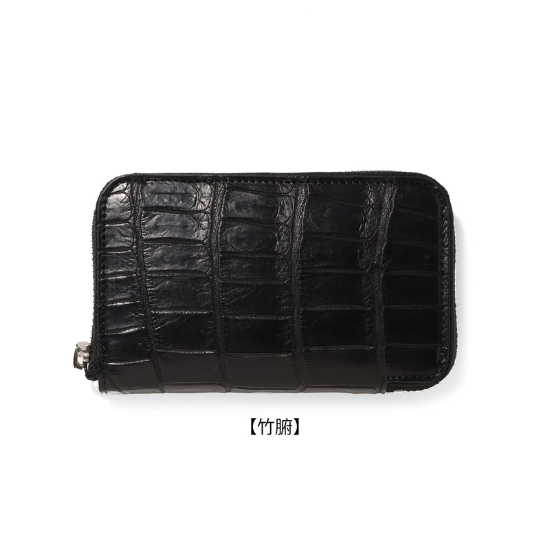 【11/27（木）19:00 販売開始予定】クロコダイル ミッドジップウォレット ブラック