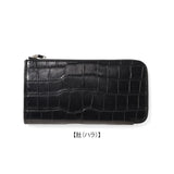 【11/27（木）19:00 販売開始予定】クロコダイル L字ロングジップウォレット ブラック