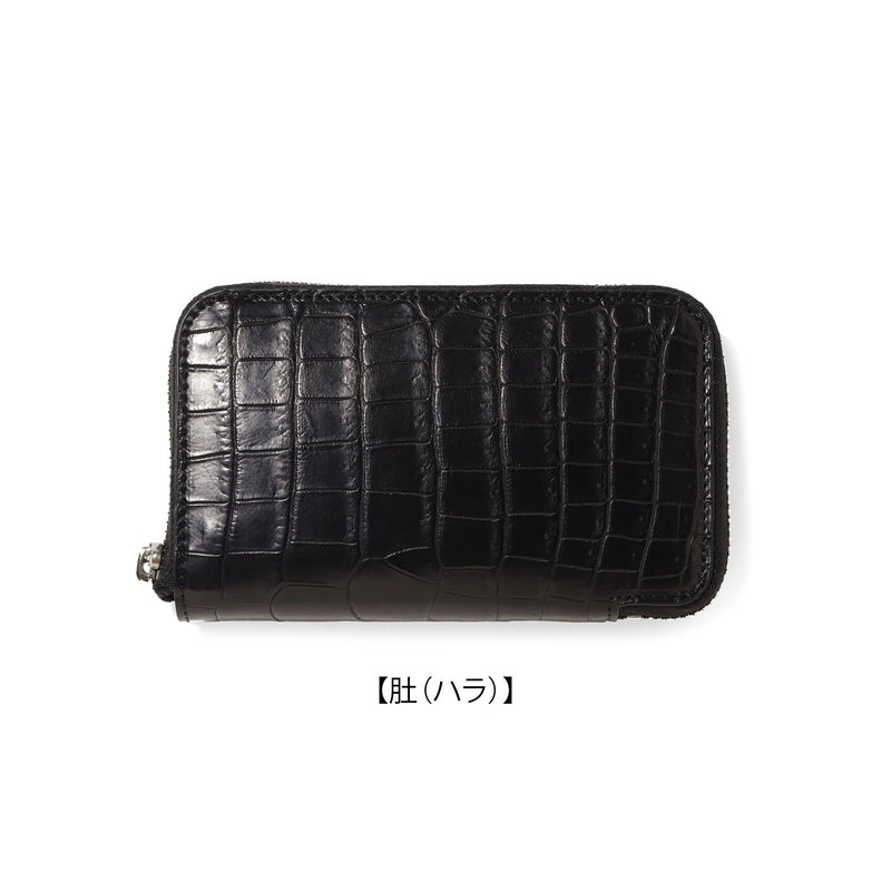 【11/27（木）19:00 販売開始予定】クロコダイル ミッドジップウォレット ブラック