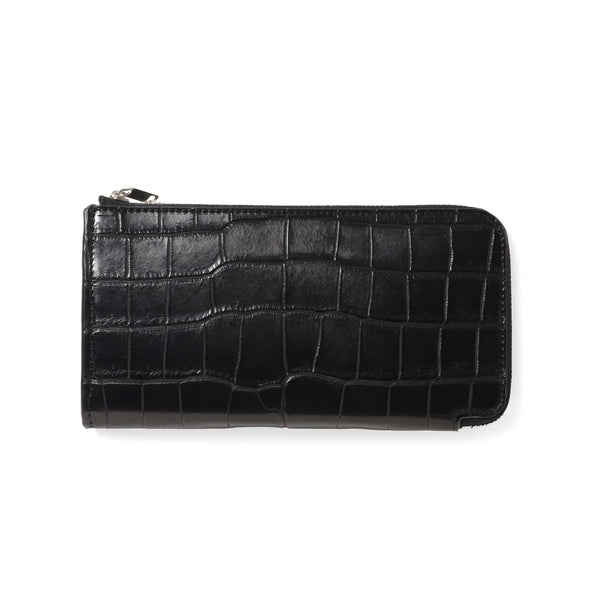 THE SOLE（ザソール）クロコダイル L字ロングジップウォレット