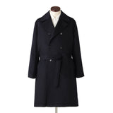 カシミヤダブルチェスターコート ネイビー