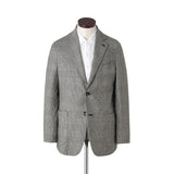 ウールストレッチ グレーグレンチェックジャケット