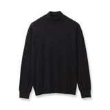 30ゲージ アラシャンカシミヤ モックネックニット ブラック