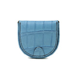 馬蹄（ばてい）クロコダイルコインケース ライトブルー
