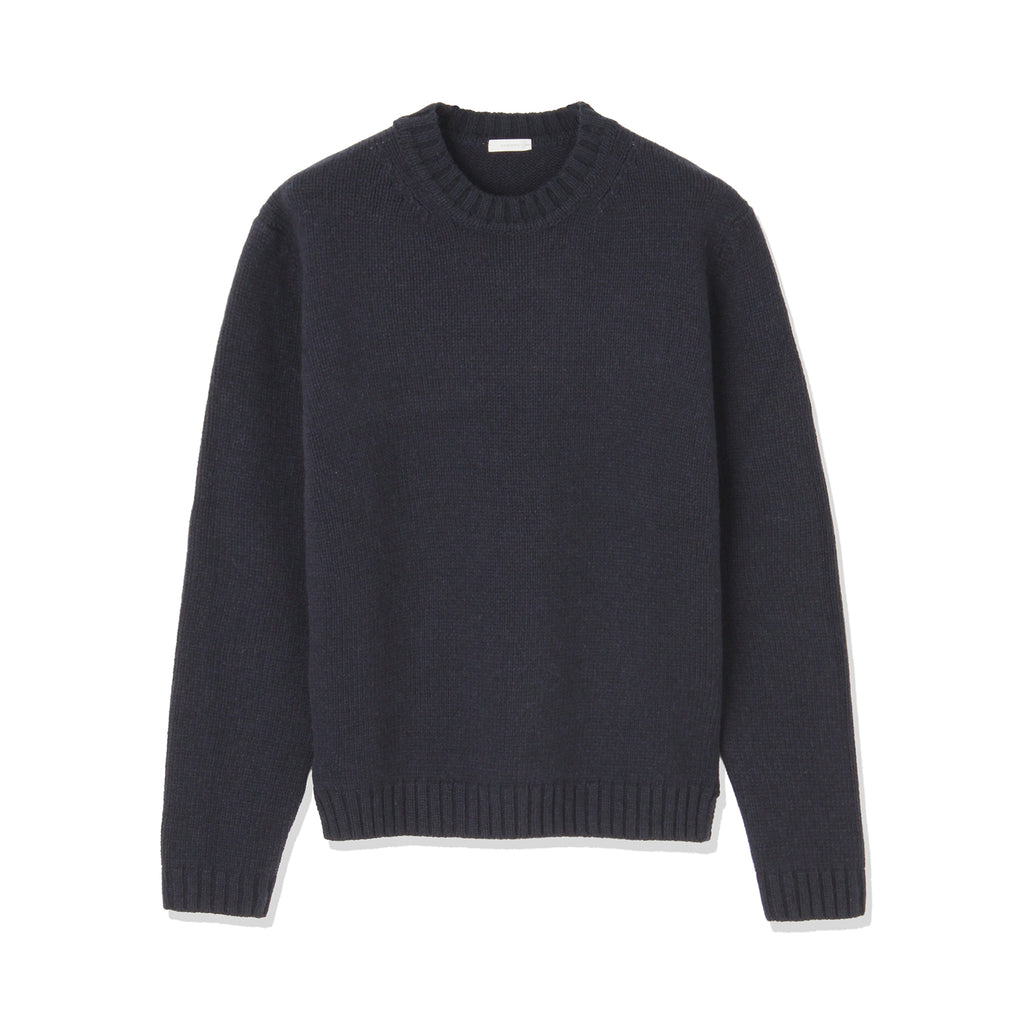 nomiamo（ノミアモ）カシミヤミドルゲージクルーニット ネイビー