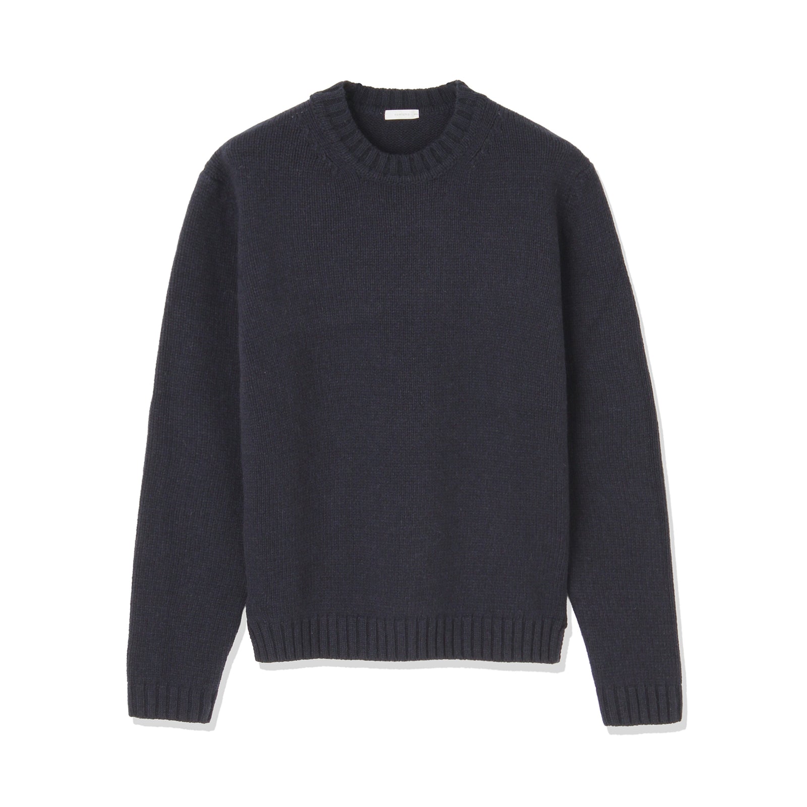 nomiamo（ノミアモ）カシミヤミドルゲージクルーニット ネイビー