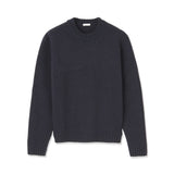 【10月7日（火）19:00販売開始予定】カシミヤミドルゲージ クルーニット ネイビー