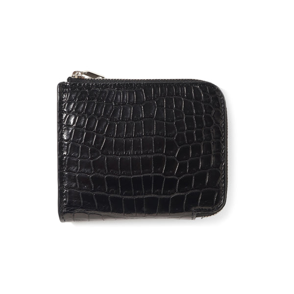 【11/27（木）19:00 販売開始予定】クロコダイル L字ジップウォレット ブラック