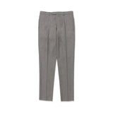 ARECHI カシミヤストレッチ 1プリーツテーパードパンツ グレー