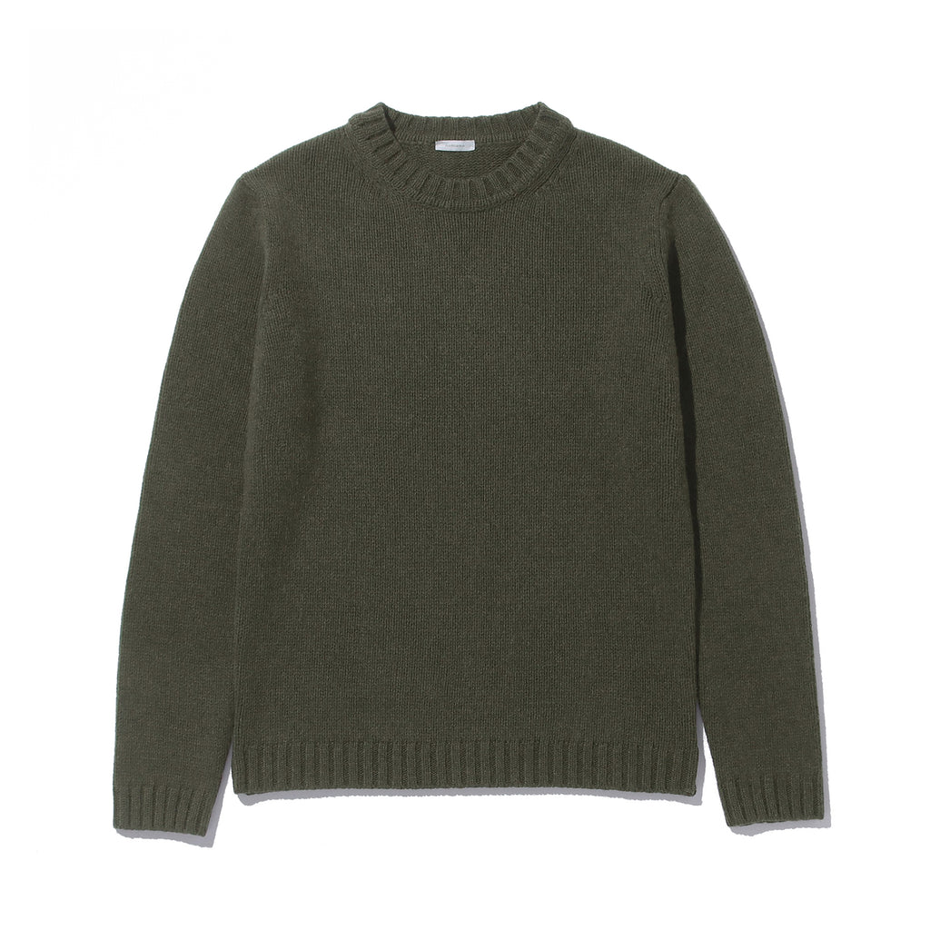 nomiamo ノミアモ カシミヤミドルゲージ クルーニット グレー 【公式通販】