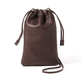 Coulisse 巾着袋 サドルレザー ブラウン
