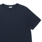 ウォッシャブルシルク クルーネックTシャツ ネイビー