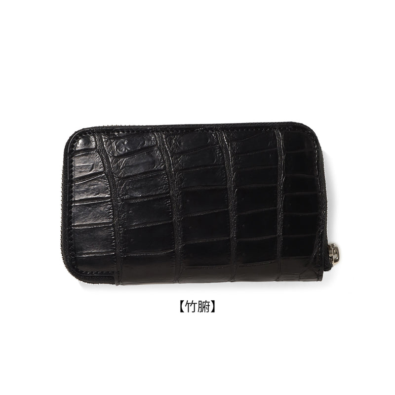 【11/27（木）19:00 販売開始予定】クロコダイル ミッドジップウォレット ブラック