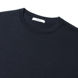 30ゲージ アラシャンカシミヤ クルーネックニット ネイビー