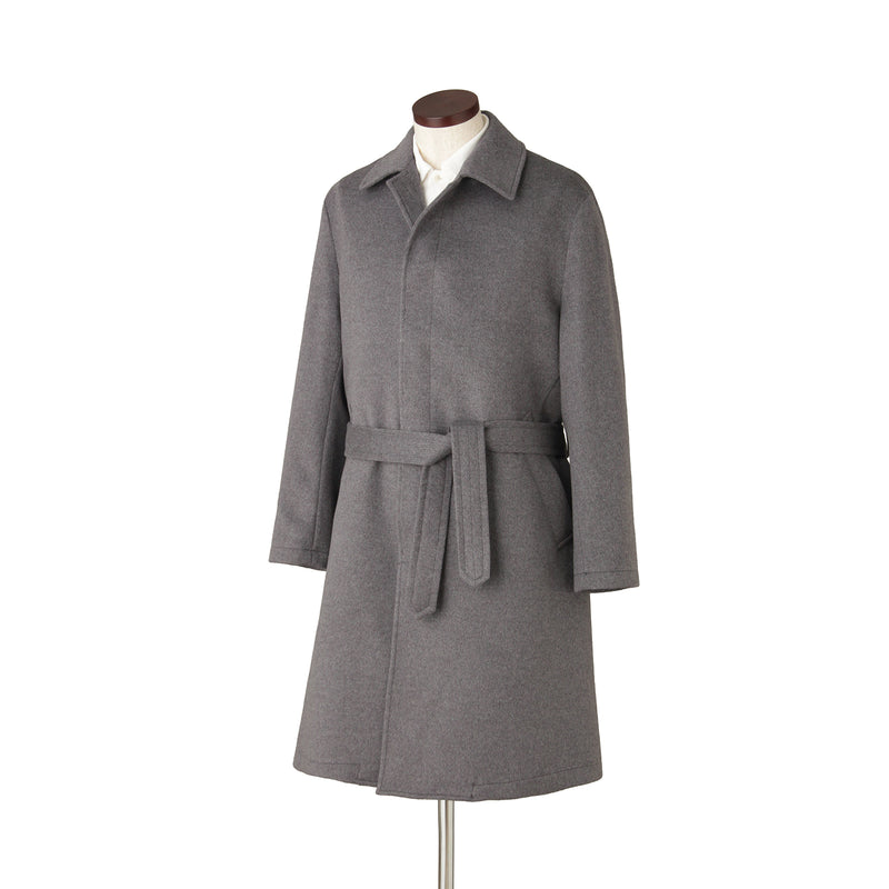 PIACENZA カシミヤ シングルバルカラーコート グレー