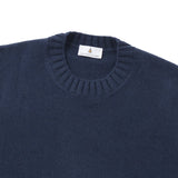 カシミヤフェルテッド クルーネックニット ネイビー