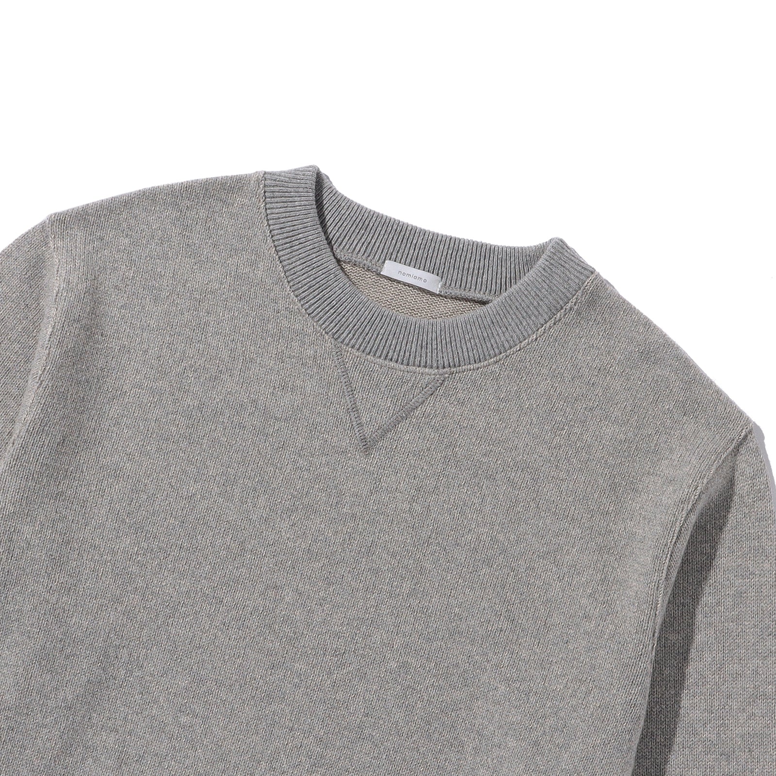 nomiamo（ノミアモ）カシミヤコットンバニゼ ニットスウェット グレー
