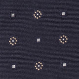 【3/13（金）19:00予約販売開始予定】【3月下旬頃発送予定】「SHIPS 完全監修」シルク小紋柄ネクタイ ネイビー×ベージュ×ホワイト