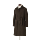 Loro Piana ウールカシミヤ シングルバルカラーコート ブラウン