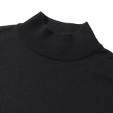 30ゲージ アラシャンカシミヤ モックネックニット ブラック