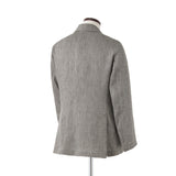 【3/26（木）19:00販売開始予定】ドンゴロスリネン ヘリンボーン ジャケット グレー