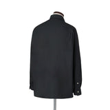 【8/25（火）19:00販売開始予定】シルクコットン タイプライター オープンカラーシャツ ネイビー