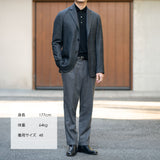 VITALE BARBERIS CANONICO ウール グレンチェックジャケット チャコールグレー