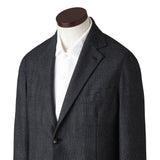 VITALE BARBERIS CANONICO ウール グレンチェックジャケット チャコールグレー