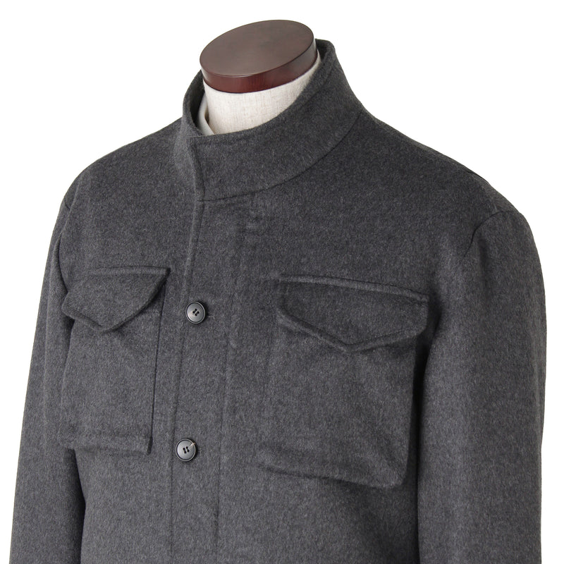 【12/4（木）13:00 販売開始予定】PIACENZA カシミヤM-65 フィールドジャケット グレー