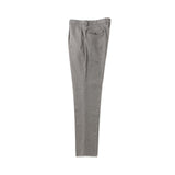 ARECHI カシミヤストレッチ 1プリーツテーパードパンツ グレー