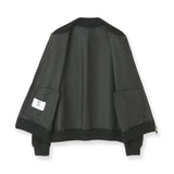 【10/9（木）19:00販売開始予定】ライトウエイトスエード MA-1ブルゾン ブラック