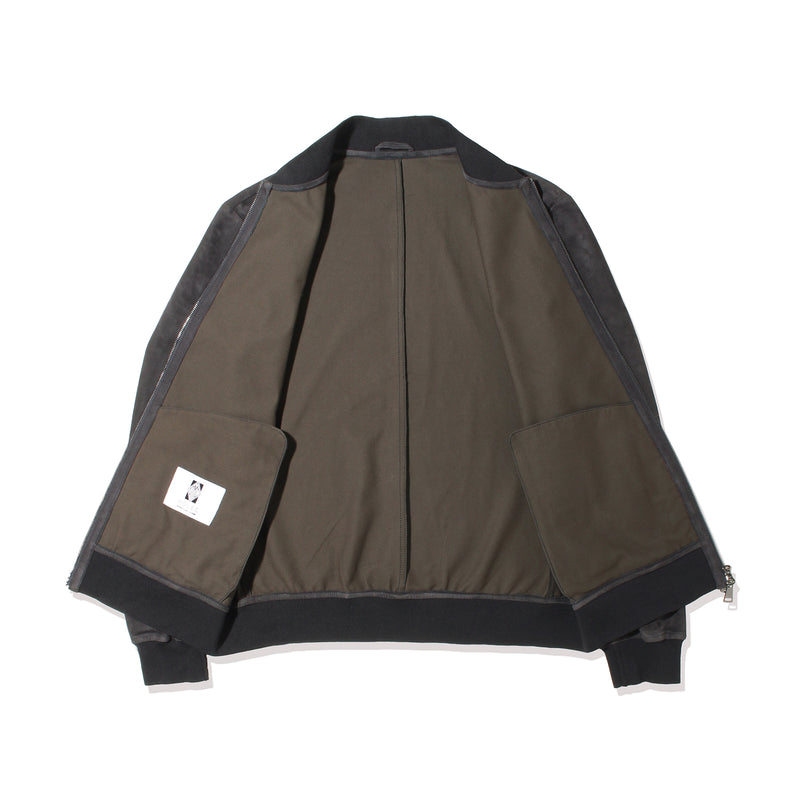 【10/9（木）19:00販売開始予定】ライトウエイトスエード MA-1ブルゾン ネイビー