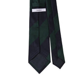 【3/13（金）19:00予約販売開始予定】【3月下旬頃発送予定】「SHIPS 完全監修」シルクコットン ブロックストライプレップタイ  グリーン×ネイビー