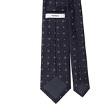 【3/13（金）19:00予約販売開始予定】【3月下旬頃発送予定】「SHIPS 完全監修」シルク小紋柄ネクタイ ネイビー×ベージュ×ホワイト