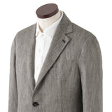 【3/26（木）19:00販売開始予定】ドンゴロスリネン ヘリンボーン ジャケット グレー