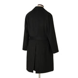 カシミヤダブルチェスターコート ブラック