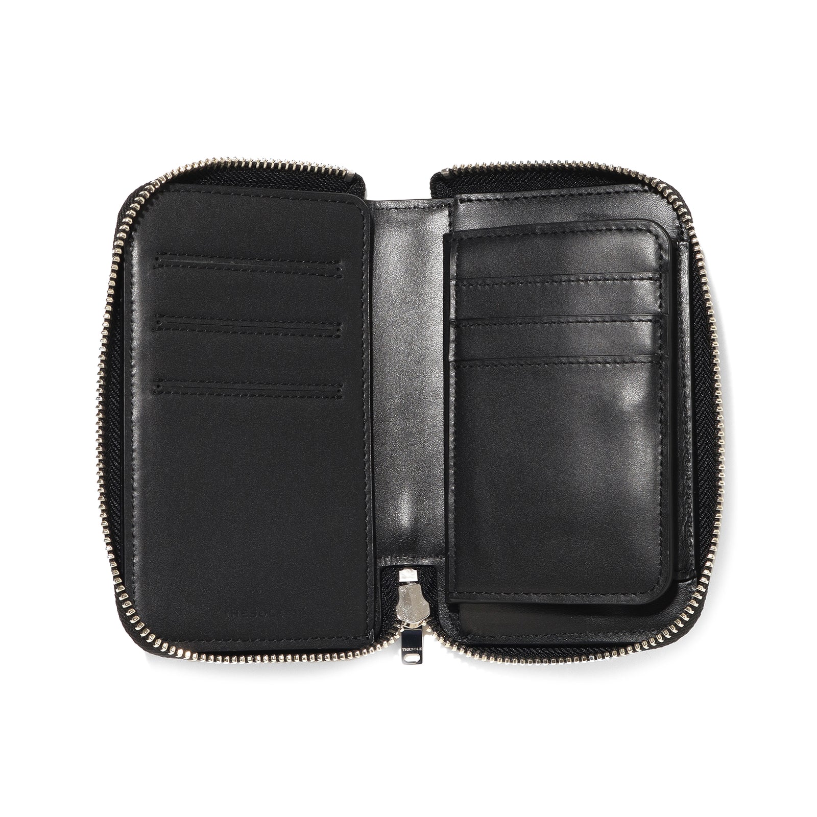 THE SOLE（ザソール）クロコダイル ミッドジップウォレット ブラック