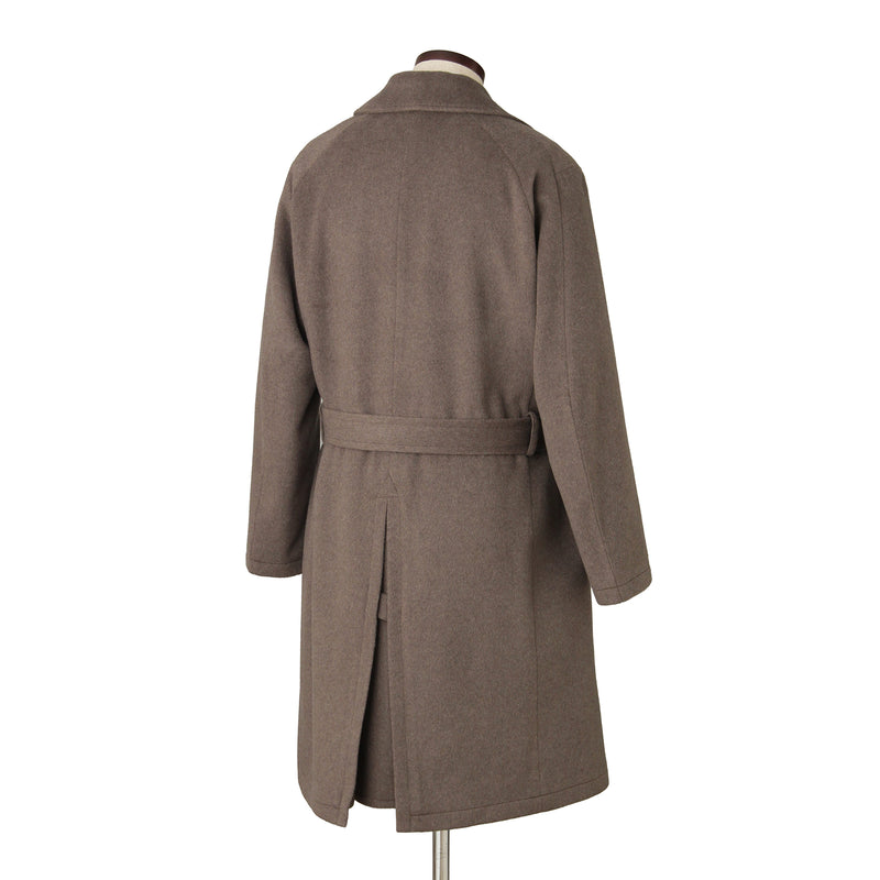 カシミヤダブルチェスターコート グレージュ