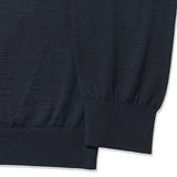 30ゲージ アラシャンカシミヤ クルーネックニット ネイビー