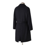 カシミヤダブルチェスターコート ネイビー