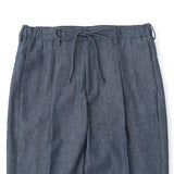 【3月3日19時販売開始予定】コットンシャンブレー インディゴ ドローコードトラウザーズ