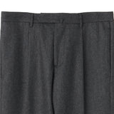ARECHI ウールカシミヤナイロンストレッチ 1プリーツテーパードパンツ チャコールグレー